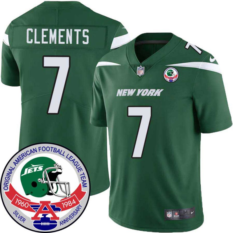 Jets #7 Chuck Clements 1984 Throwback Green Jersey Jets #7 Chuck Clements 1984 Throwback Green Jersey