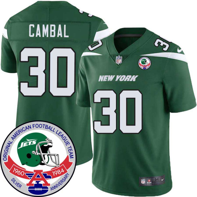 Jets #30 Dennis Cambal 1984 Throwback Green Jersey