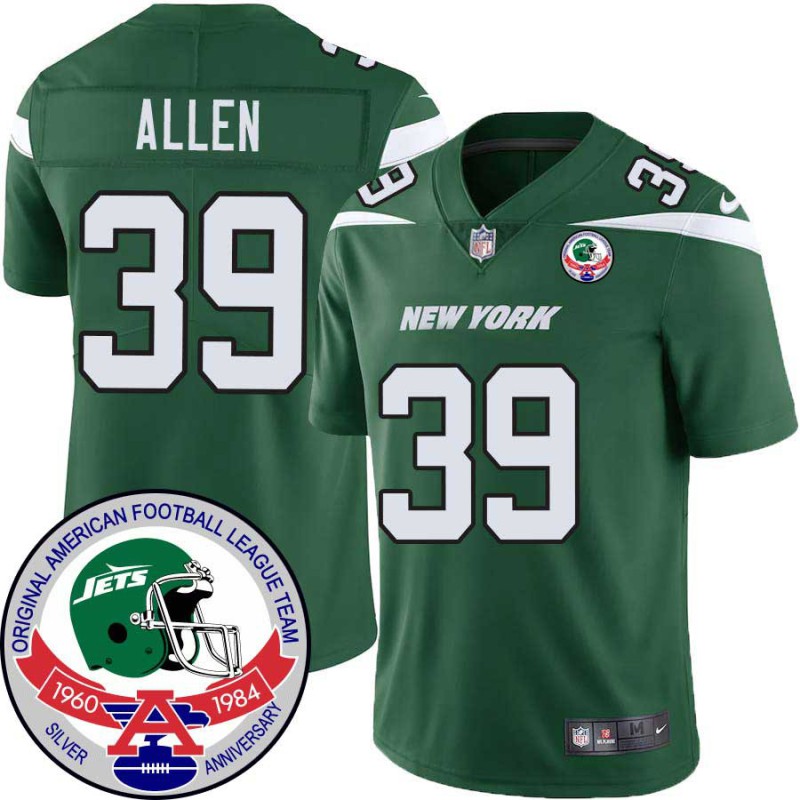 Jets #39 Antonio Allen 1984 Throwback Green Jersey Jets #39 Antonio Allen 1984 Throwback Green Jersey