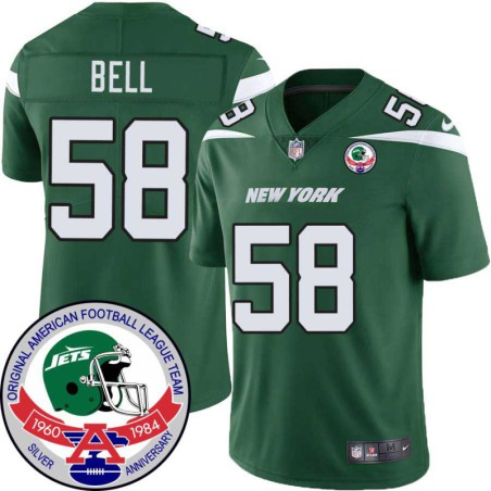 Jets #58 Bobby Bell 1984 Throwback Green Jersey