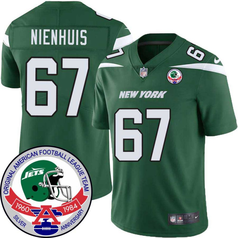 Jets #67 Doug Nienhuis 1984 Throwback Green Jersey Jets #67 Doug Nienhuis 1984 Throwback Green Jersey
