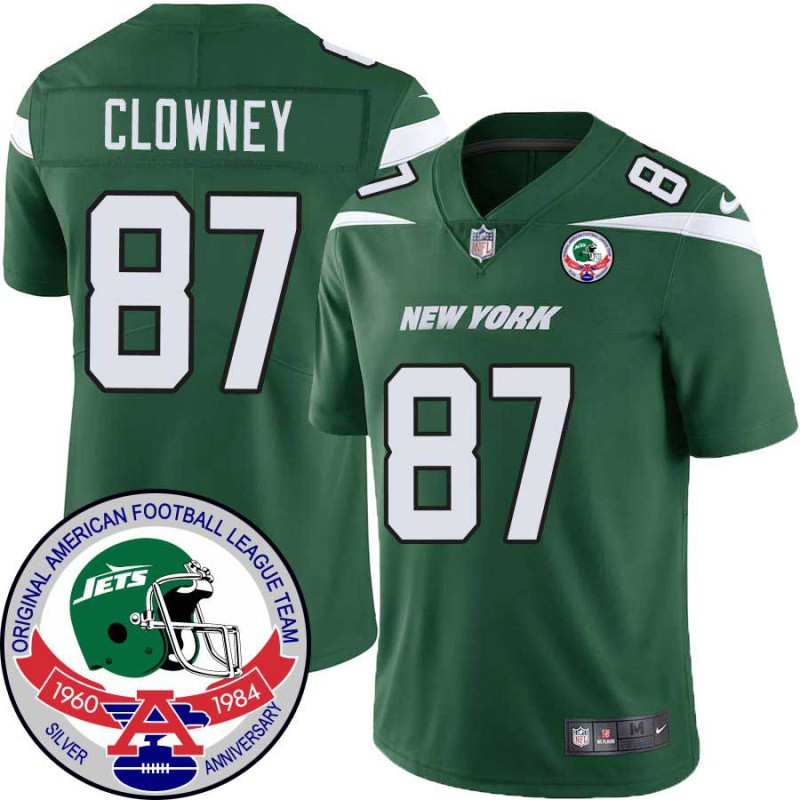Jets #87 David Clowney 1984 Throwback Green Jersey Jets #87 David Clowney 1984 Throwback Green Jersey
