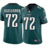 David Alexander #72 Eagles Cheap Green Jersey
