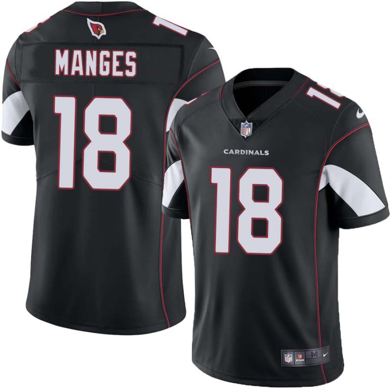 Cardinals #18 Mark Manges Stitched Black Jersey