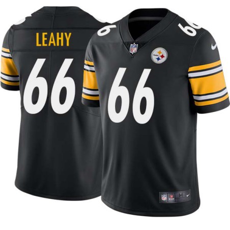 Jerry Leahy #66 Steelers Tackle Twill Black Jersey
