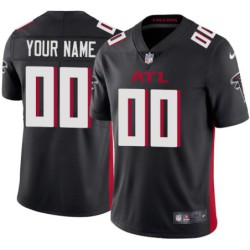 Falcons #00 Custom Football Jersey -Black