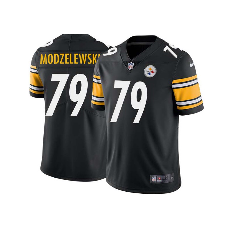 Dick Modzelewski #79 Steelers Tackle Twill Black Jersey