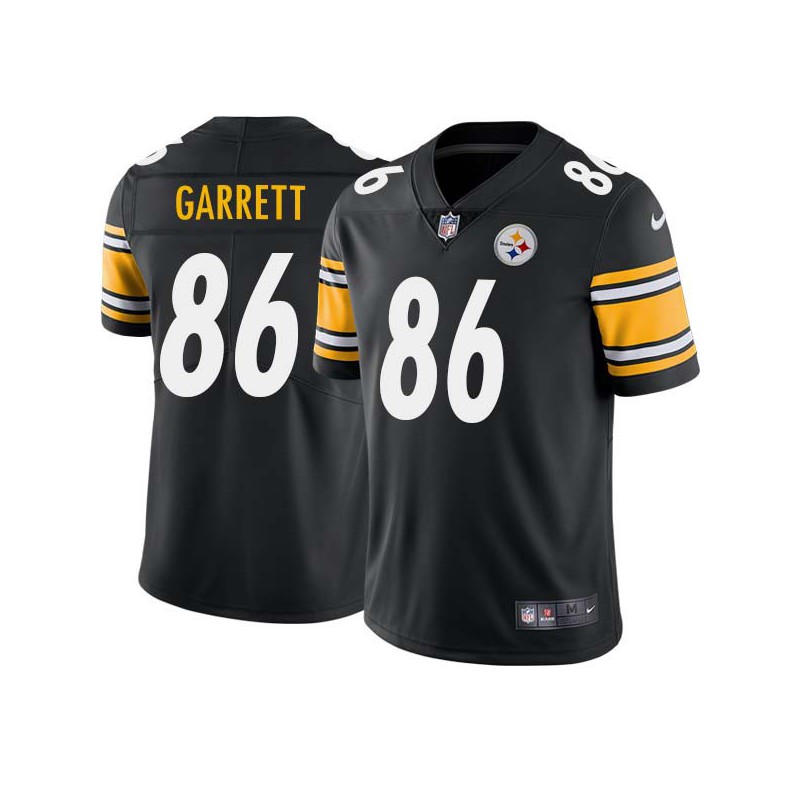 Reggie Garrett #86 Steelers Tackle Twill Black Jersey