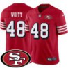 49ers #48 John Woitt SF Patch Jersey -Red2