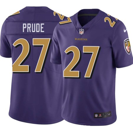 Ravens #27 Ronnie Prude Purple Jersey