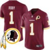 Reggie Roby #1 Redskins Head Patch Burgundy Jersey