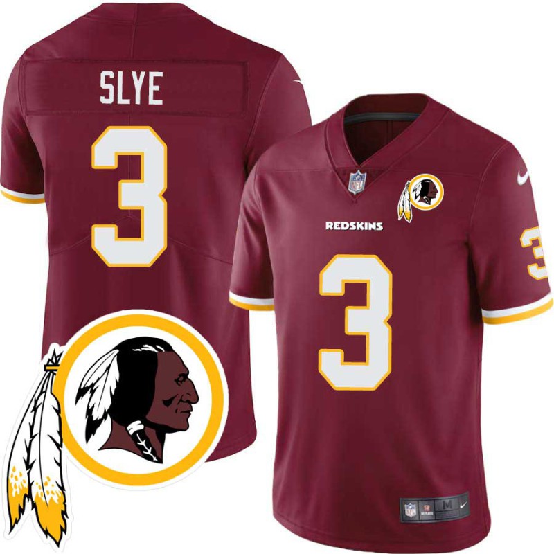 Joey Slye #3 Redskins Head Patch Burgundy Jersey Joey Slye #3 Redskins Head Patch Burgundy Jersey
