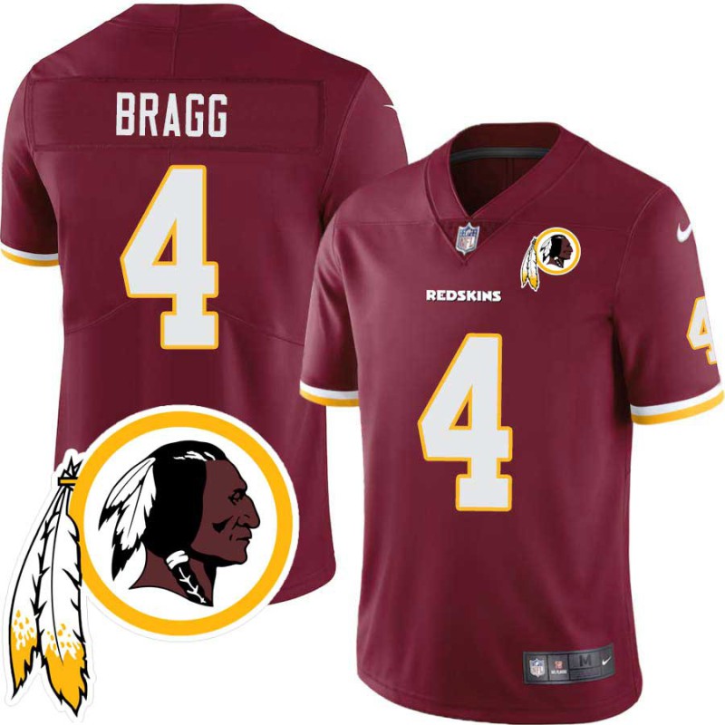 Mike Bragg #4 Redskins Head Patch Burgundy Jersey Mike Bragg #4 Redskins Head Patch Burgundy Jersey