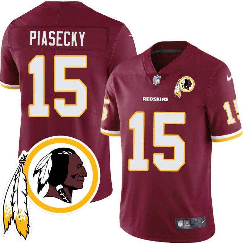 Alex Piasecky #15 Redskins Head Patch Burgundy Jersey Alex Piasecky #15 Redskins Head Patch Burgundy Jersey