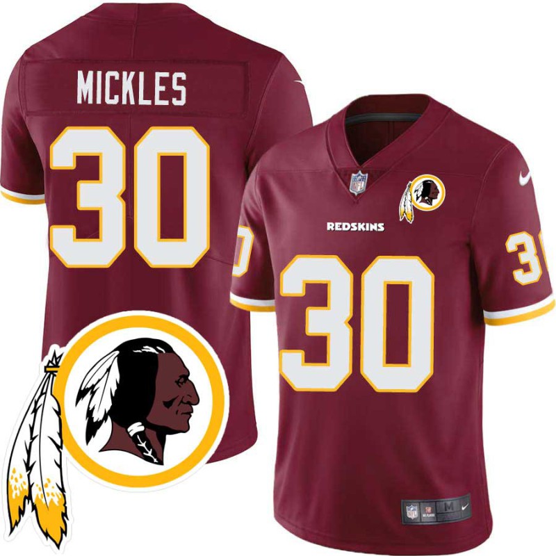 Joe Mickles #30 Redskins Head Patch Burgundy Jersey Joe Mickles #30 Redskins Head Patch Burgundy Jersey