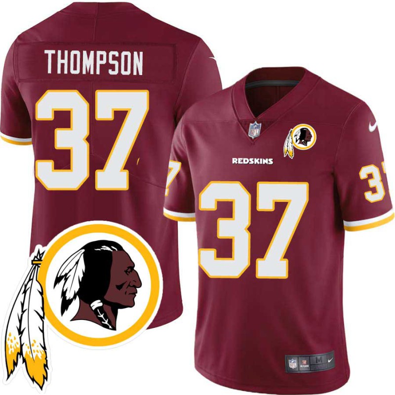 Chris Thompson #37 Redskins Head Patch Burgundy Jersey Chris Thompson #37 Redskins Head Patch Burgundy Jersey