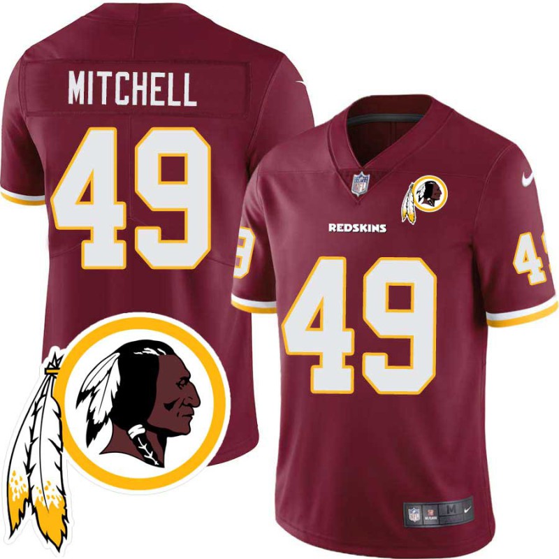 Bobby Mitchell #49 Redskins Head Patch Burgundy Jersey Bobby Mitchell #49 Redskins Head Patch Burgundy Jersey