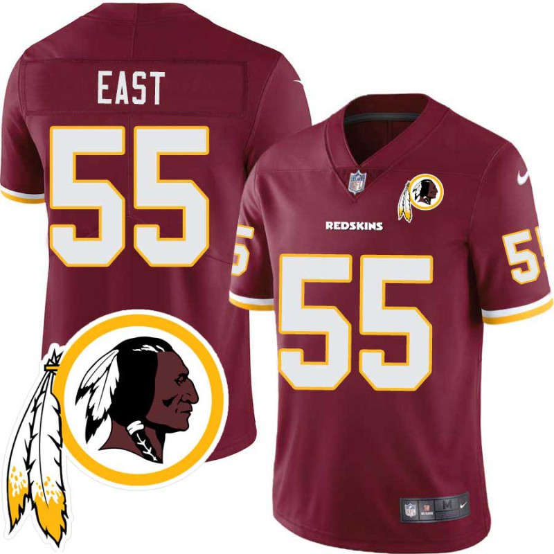 Andrew East #55 Redskins Head Patch Burgundy Jersey Andrew East #55 Redskins Head Patch Burgundy Jersey