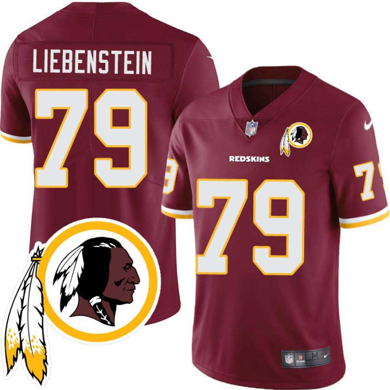 Todd Liebenstein #79 Redskins Head Patch Burgundy Jersey Todd Liebenstein #79 Redskins Head Patch Burgundy Jersey