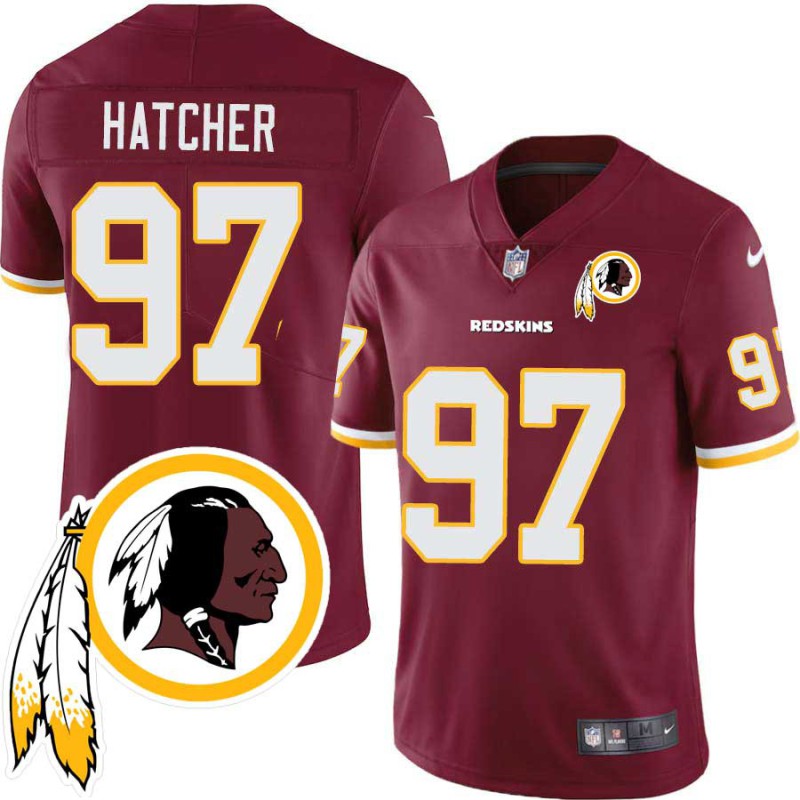 Jason Hatcher #97 Redskins Head Patch Burgundy Jersey Jason Hatcher #97 Redskins Head Patch Burgundy Jersey