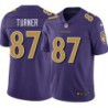 Ravens #87 Floyd Turner Purple Jersey