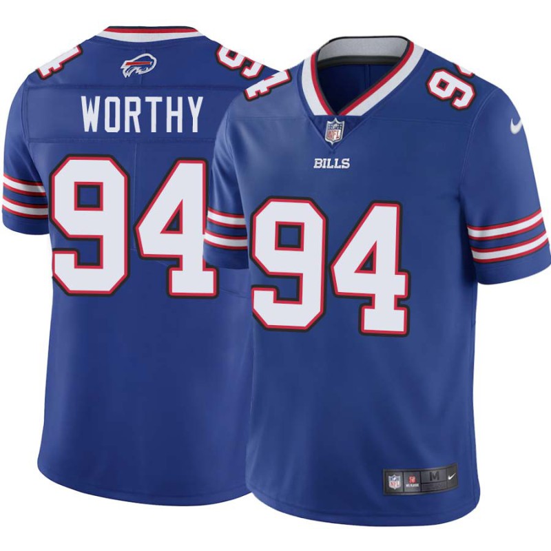 Bills #94 Jerel Worthy Authentic Jersey -Blue