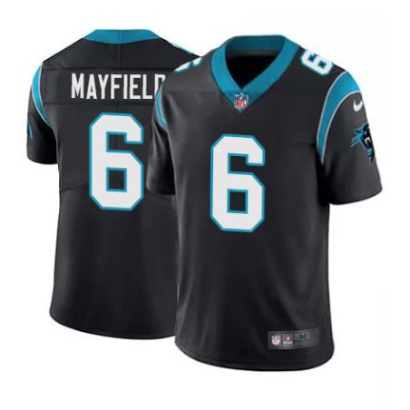 Panthers #6 Baker Mayfield Cheap Jersey -Black