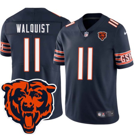 Bears #11 Laurie Walquist Tackle Twill Jersey -Navy with 2023 Bear Head Logo Patch
