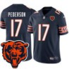 Bears #17 Jim Pederson Tackle Twill Jersey -Navy with 2023 Bear Head Logo Patch