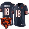 Bears #18 Taylor Gabriel Tackle Twill Jersey -Navy with 2023 Bear Head Logo Patch