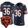 Bears #36 Ron Copeland Tackle Twill Jersey -Navy with 2023 Bear Head Logo Patch