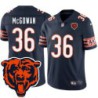 Bears #36 Brandon McGowan Tackle Twill Jersey -Navy with 2023 Bear Head Logo Patch