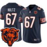 Bears #67 Don Hultz Tackle Twill Jersey -Navy with 2023 Bear Head Logo Patch